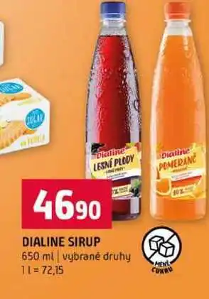 Terno DIALINE SIRUP 650 ml vybrané druhy nabídka