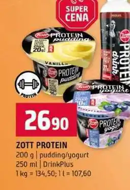 Terno ZOTT PROTEIN 200 g pudding yogurt 250 ml DrinkPlus nabídka