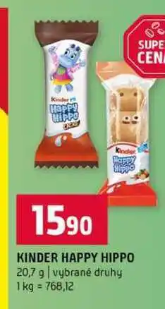 Terno KINDER HAPPY HIPPO 20,7 g vybrané druhy nabídka