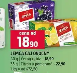 Terno JEMČA ČAJ OVOCNÝ 40 g Černý rybiz 35 g Citron a pomeranč nabídka