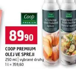 Terno COOP PREMIUM OLEJ VE SPREJI 250 ml vybrané druhy nabídka