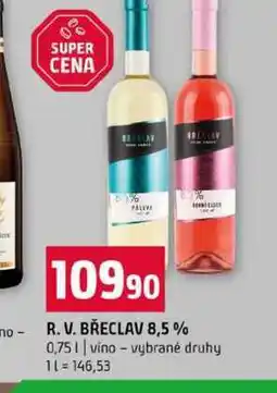 Terno R. V. BŘECLAV 8,5% 0,75l vino vybrané druhy nabídka