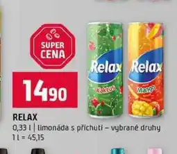 Terno RELAX 0,33l limonáda s příchutí vybrané druhy nabídka