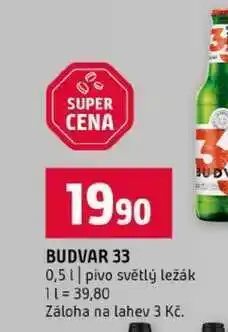 Terno BUDVAR 33 0,5l pivo světlý ležák nabídka