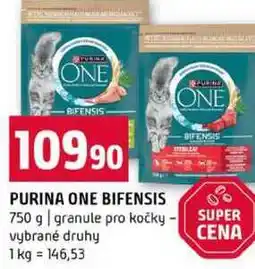 Terno PURINA ONE BIFENSIS 750 g granule pro kočky vybrané druhy nabídka