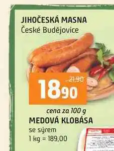 Terno MEDOVÁ KLOBÁSA se sýrem nabídka