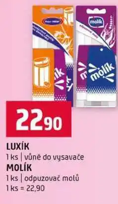 Terno LUXÍK 1 ks vůně do vysavače MOLÍK 1 ks odpuzovač molů nabídka