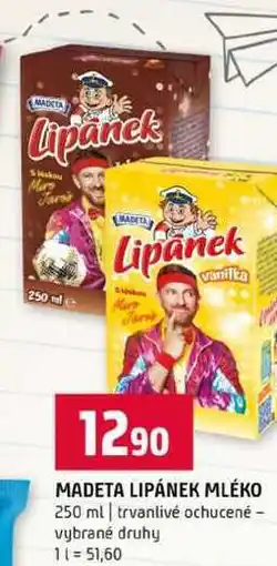 Terno MADETA LIPÁNEK MLÉKO 250 ml trvanlivé ochucené vybrané druhy nabídka