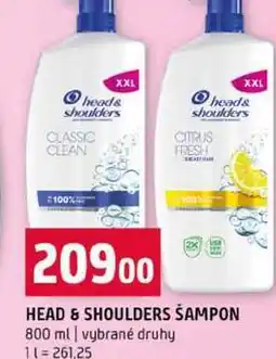 Terno HEAD & SHOULDERS ŠAMPON 800 ml vybrané druhy nabídka