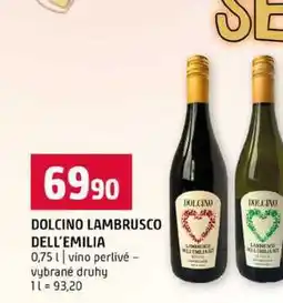 Terno DOLCINO LAMBRUSCO DELL'EMILIA 0,75l vino perlivé vybrané druhy nabídka