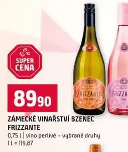 Terno ZÁMECKÉ VINAŘSTVÍ BZENEC FRIZZANTE 0,75l vino perlivé vybrané druhy nabídka