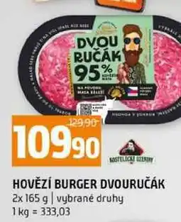Terno HOVĚZÍ BURGER DVOURUČÁK 2x 165 g vybrané druhy nabídka