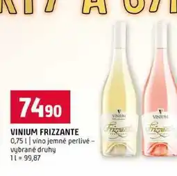 Terno VINIUM FRIZZANTE 0,75l vino jemně perlivé vybrané druhy nabídka