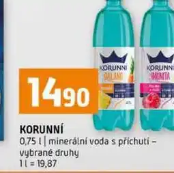 Terno KORUNNÍ 0,75l minerální voda s příchutí vybrané druhy nabídka