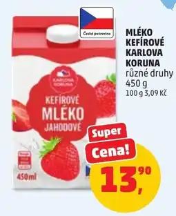 Penny Market Karlová Koruna mléko kefírové nabídka