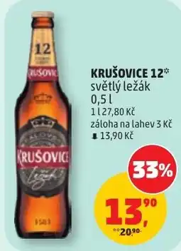 Penny Market Krušovice 12* světlý ležák nabídka