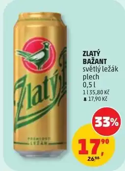Penny Market Zlatý bažant světlý ležák nabídka