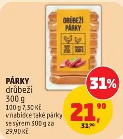Penny Market Drůbeží párky nabídka