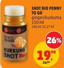 Penny Market Penny to go kurkuma shot nabídka