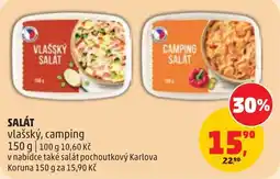 Penny Market Karlová vlaššký, camping salát nabídka