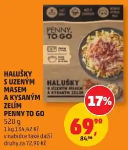 Penny Market Penny to go halušky s uzeným masem a kysaným zelím nabídka