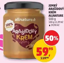 Penny Market allnature arašidový krém jemný nabídka