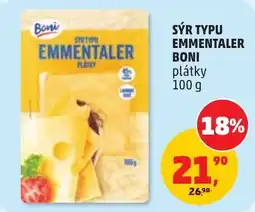 Penny Market Boni sýr typu emmentaler plátky nabídka