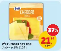 Penny Market Boni sýr cheddar 50% plátky světlý nabídka