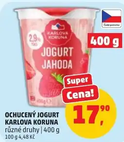 Penny Market Karlová Koruna ochucený jogurt jahoda nabídka