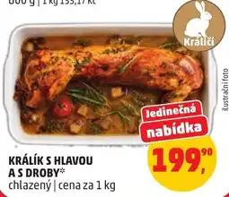 Penny Market Králičí králík s hlavou a s droby* nabídka