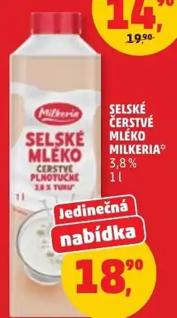 Penny Market Milkeria selské mléko čerstvé plnotučné nabídka