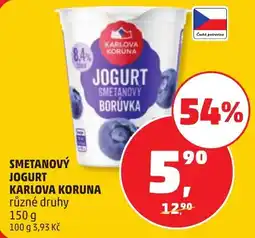 Penny Market Karlová Koruna smetanový jogurt borůvka nabídka