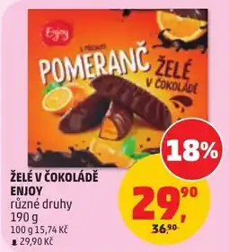 Penny Market Enjoy pomeranč želé v čokoládě nabídka