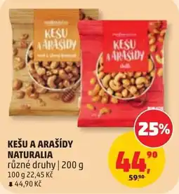 Penny Market Naturalia kešu a arašidy nabídka