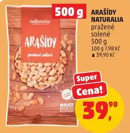 Penny Market Naturalia arašídy pražené solené nabídka