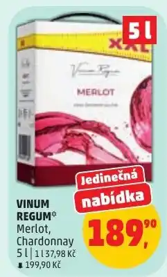 Penny Market Vinum Regum Merlot, Chardonnay nabídka