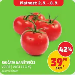 Penny Market Rajčata na větvičce nabídka