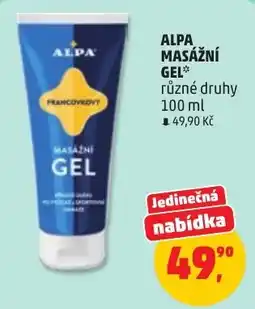 Penny Market Alpa masážní gel nabídka