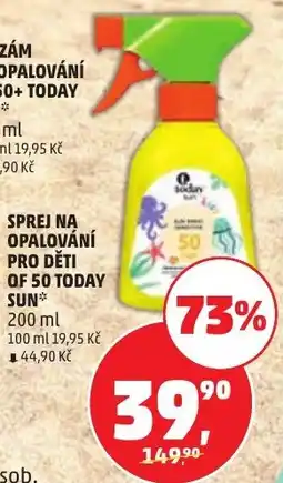 Penny Market Today Sun sprej na opalování pro děti OF 50 nabídka
