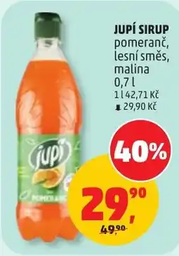 Penny Market Jupi sirup pomeranč, lesní směs, malina nabídka