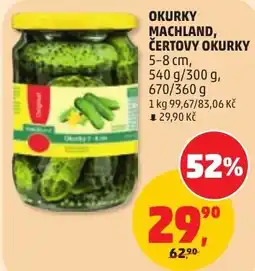 Penny Market Okurky machland, čertovy okurky nabídka