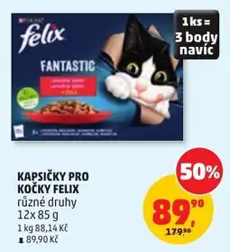 Penny Market Kapsičky pro kočky Felix různé druhy nabídka