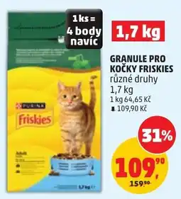 Penny Market Friskies granule pro kočky různé druhy nabídka