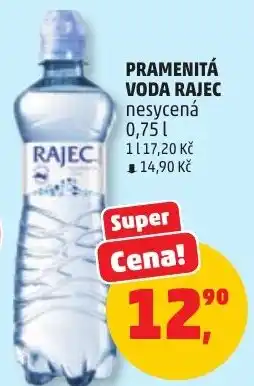 Penny Market Rajec pramenitá voda nesycená nabídka
