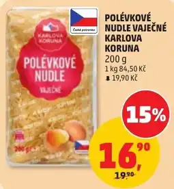 Penny Market Karlová Koruna polévkové nudle vajecné nabídka