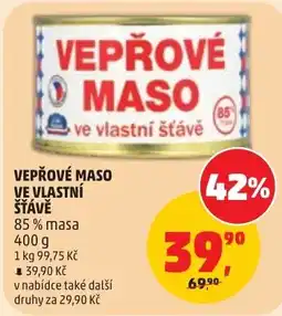 Penny Market Vepřové maso ve vlastní šťávě nabídka
