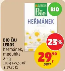 Penny Market Leros bio heřmánek, meduňka nabídka