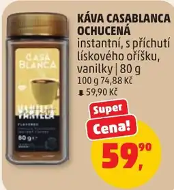 Penny Market Casa Blanca káva ochucená instantní s příchutí lískového oríšku vanilky nabídka