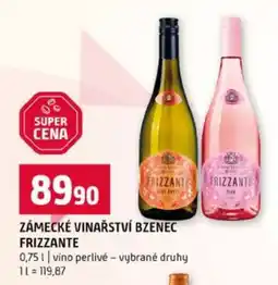 Terno Zamecké vinařství Bzenec Frizzante nabídka
