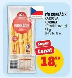 Penny Market SÝR KORBÁČIK KARLOVA KORUNA nabídka